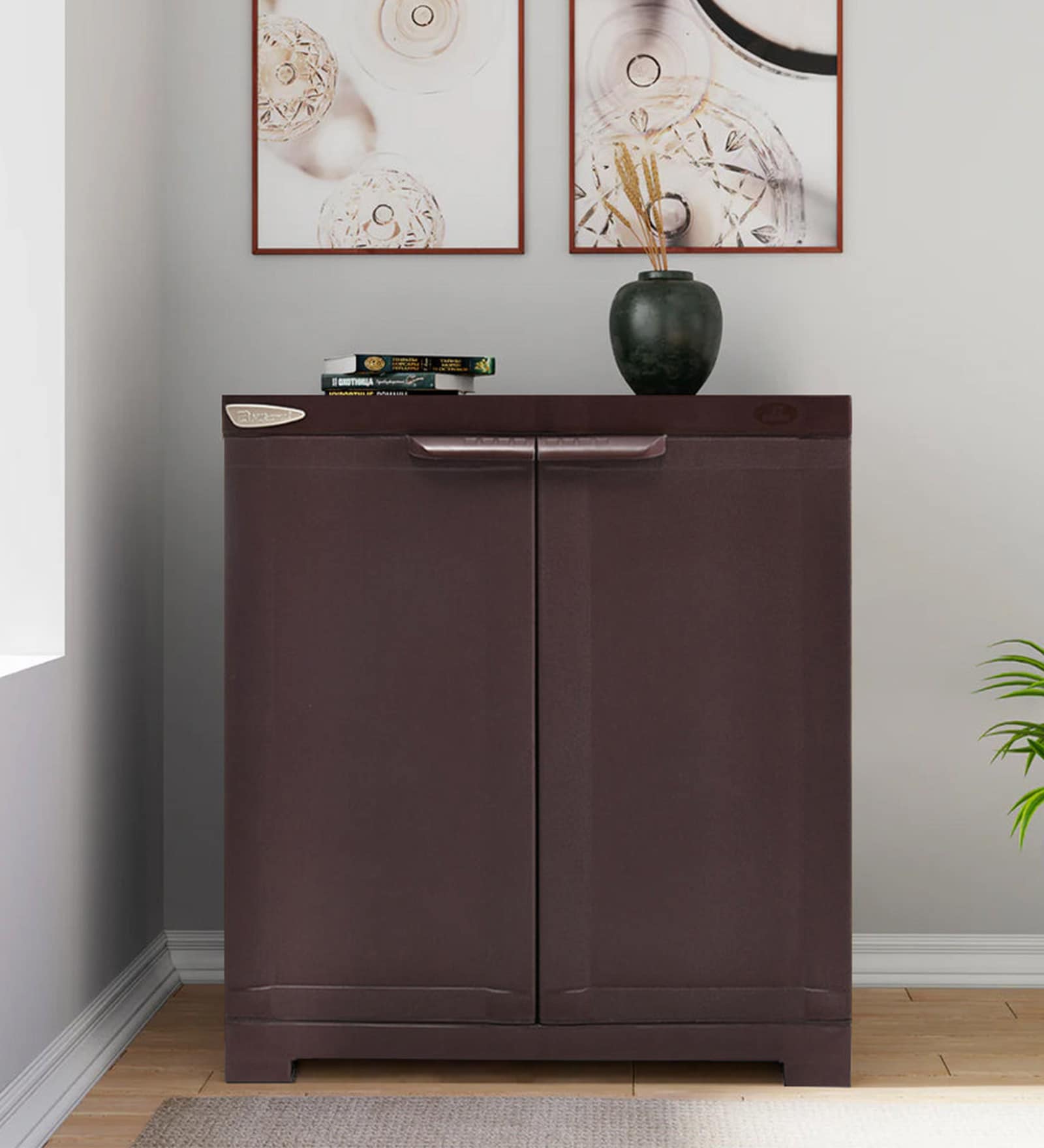 Freedom Plastic Shoe Cabinet In Weather Brown Freedom Plastic Shoe Cabinet In Weather Brown