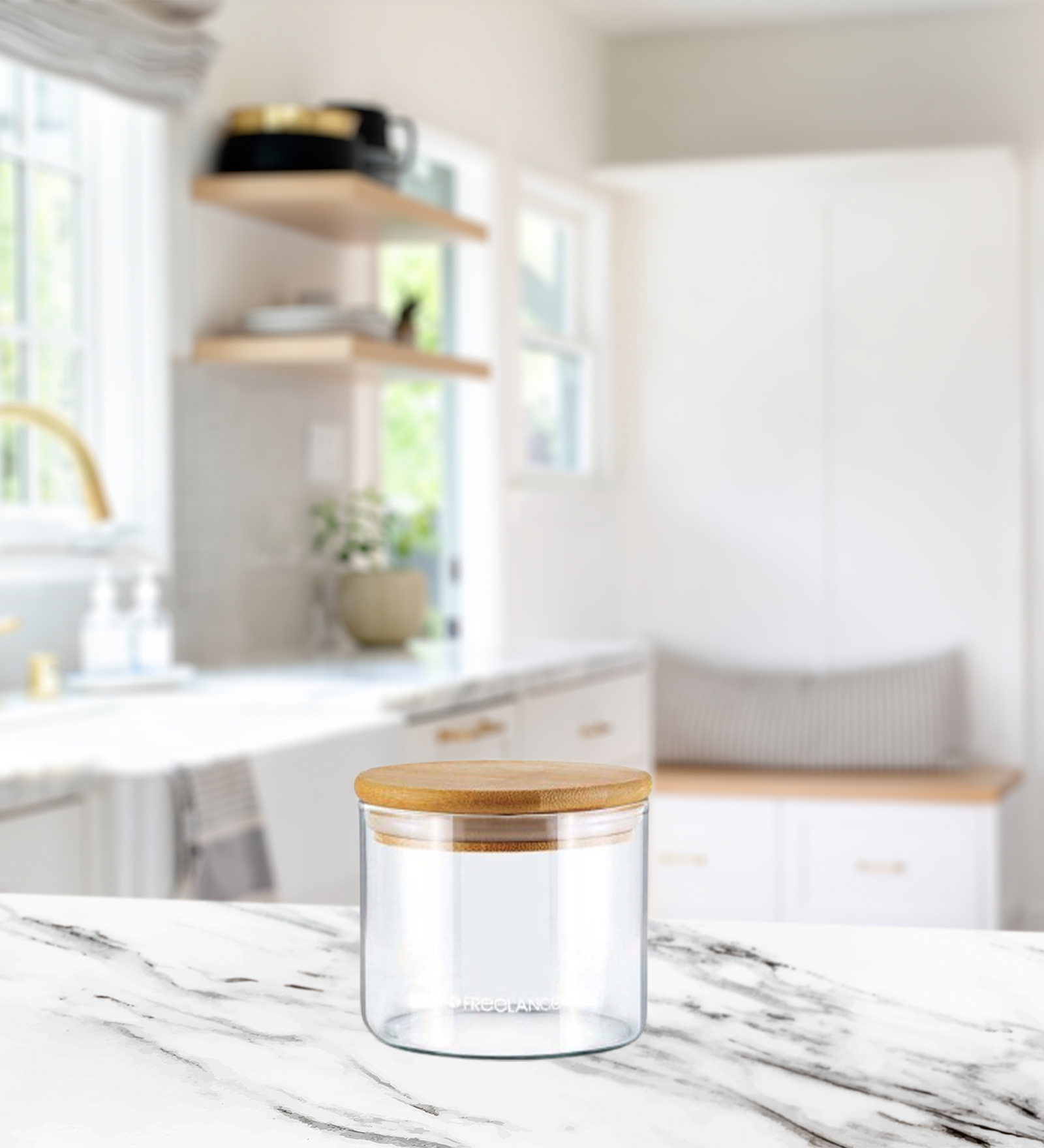 Transparent Borosilicate 400ml Borosilicate Glass (Set of 2) Glass Jar