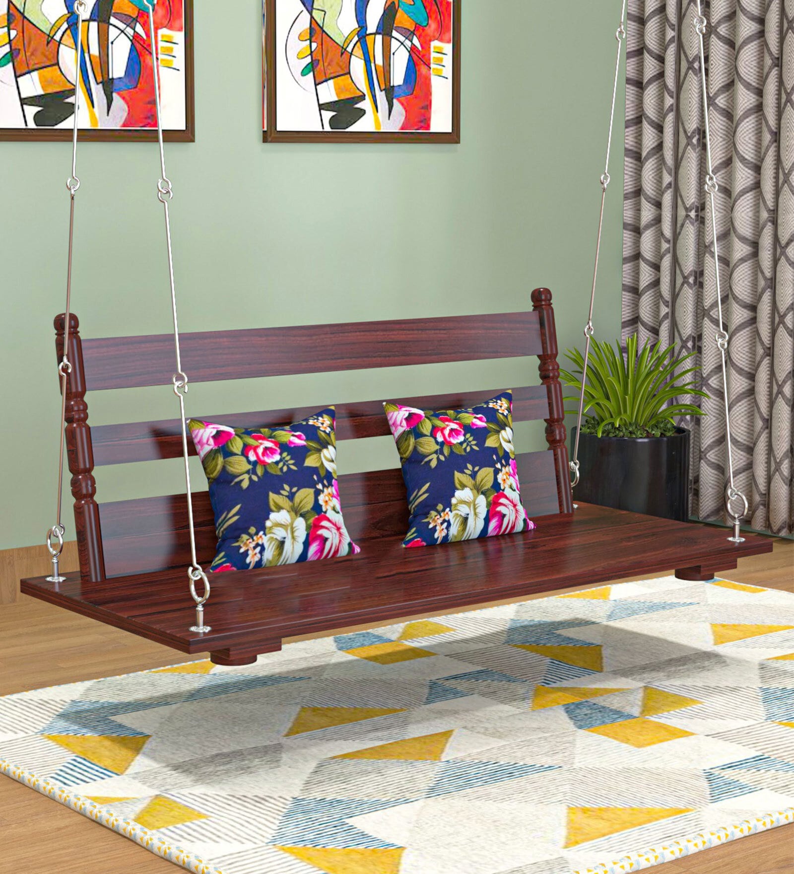 Freestyle XL Solid Wood Swings in Teak Finish