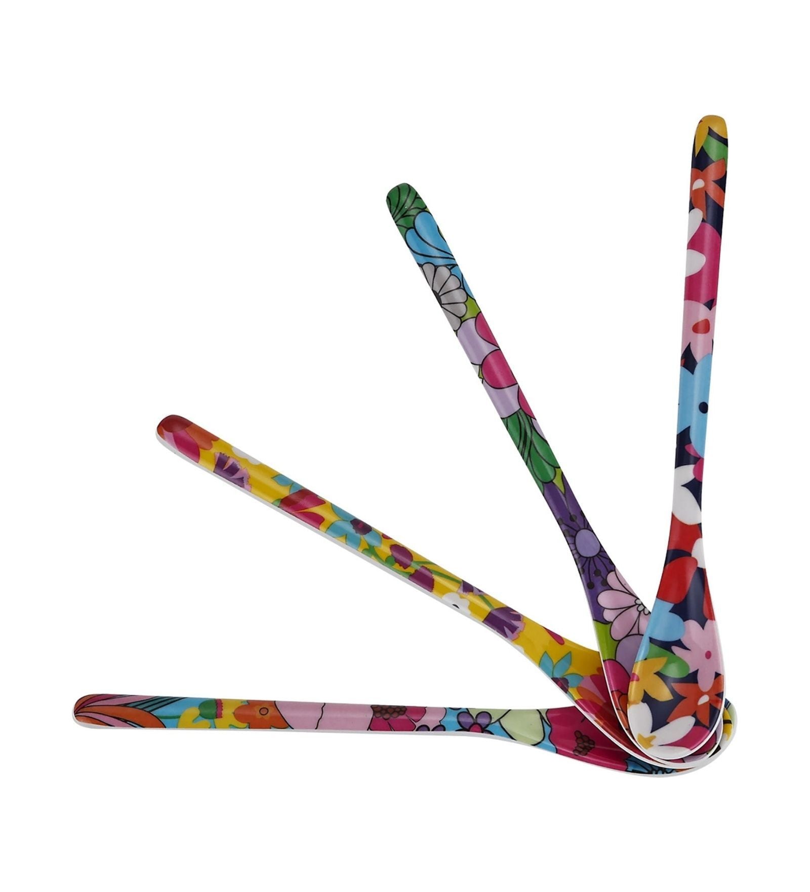 French Bull- Garden Florals Multicolour Melamine (Set of 4) Table Spoon