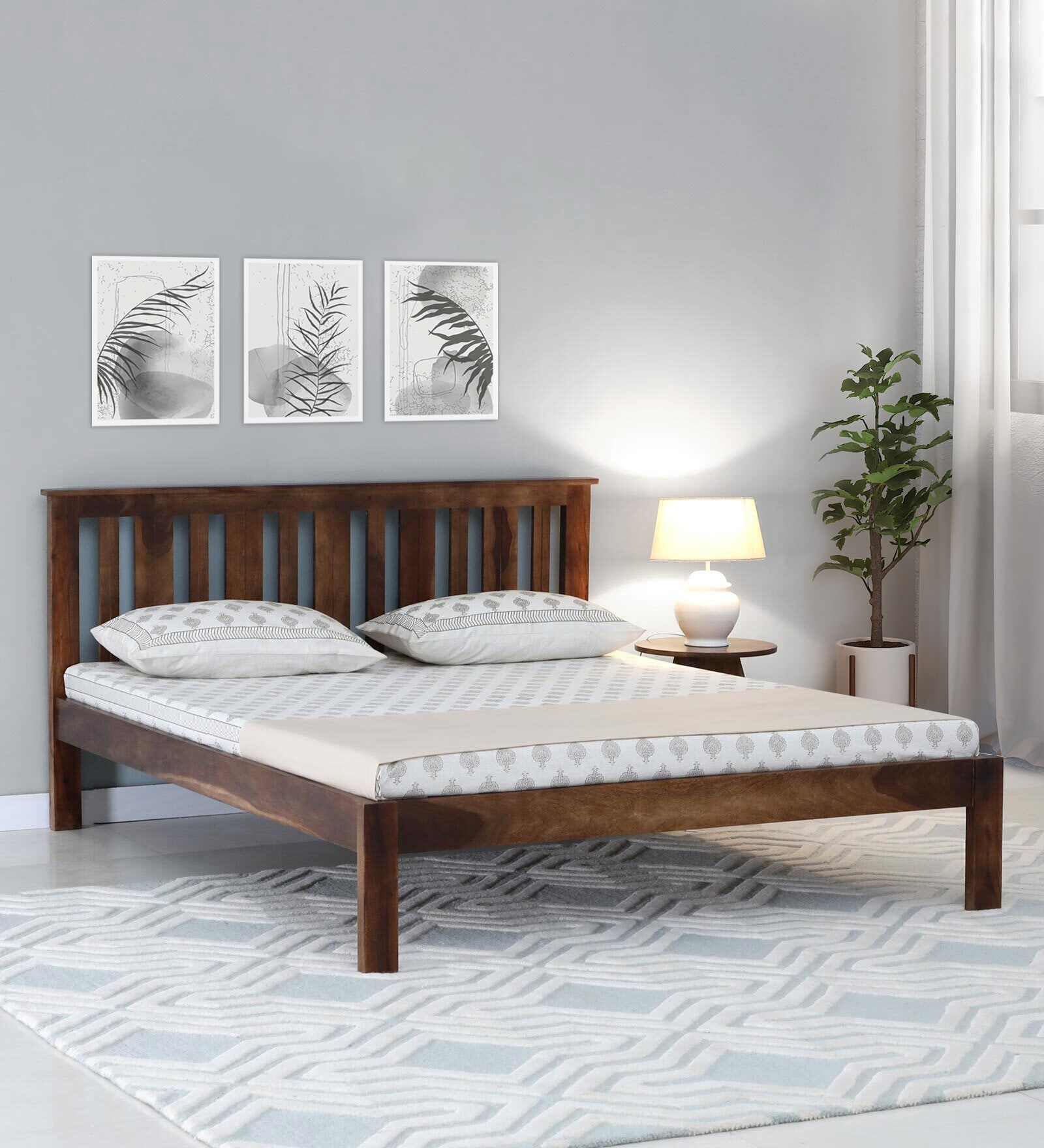 Buy Freya Sheesham Wood King Size Bed In Provincial Teak Finish at 6% ...