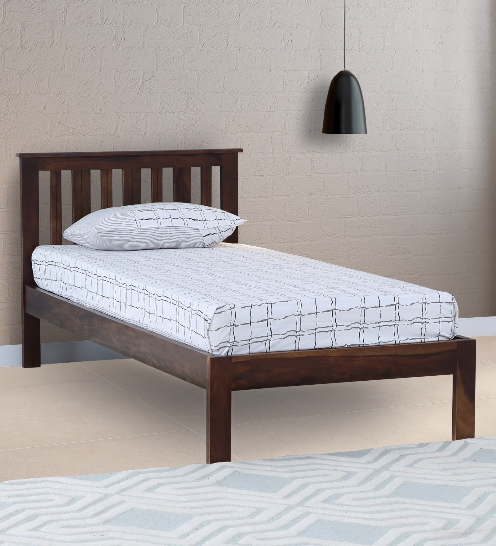 Buy Freya Sheesham Wood Single Bed In Provincial Teak Finish at 5% OFF ...