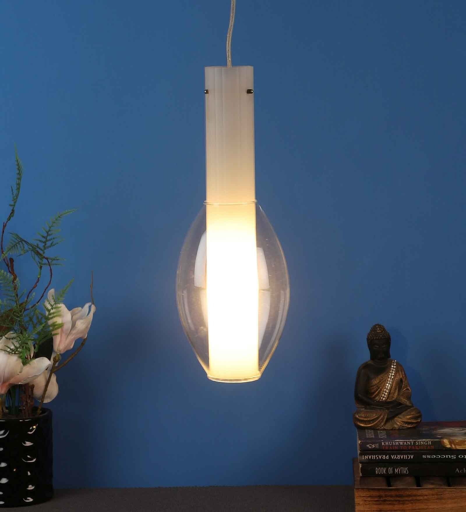 Frosted Glass Single Hanging Light