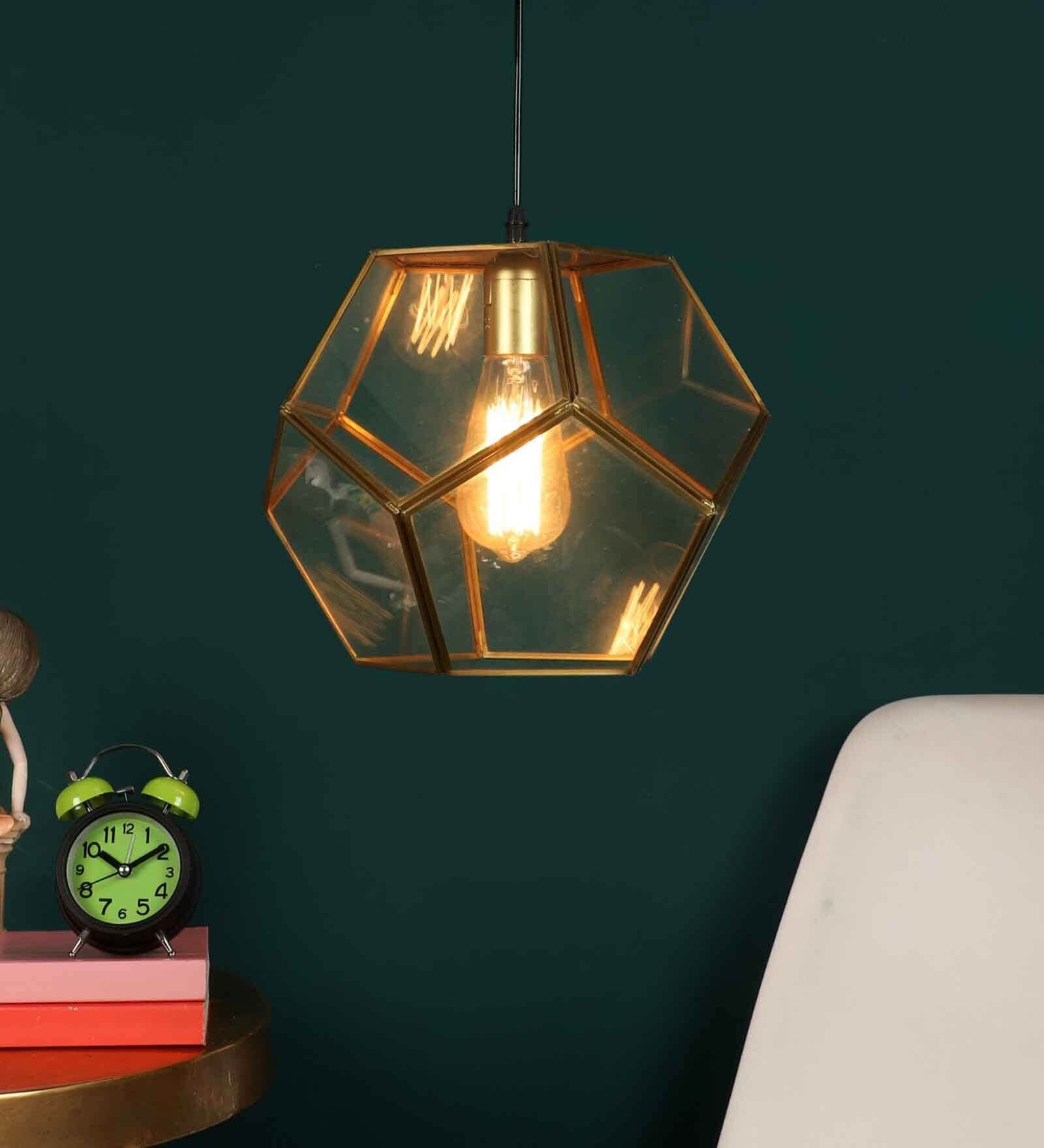 Matteo Frosted Antique Gold Iron Hanging Light