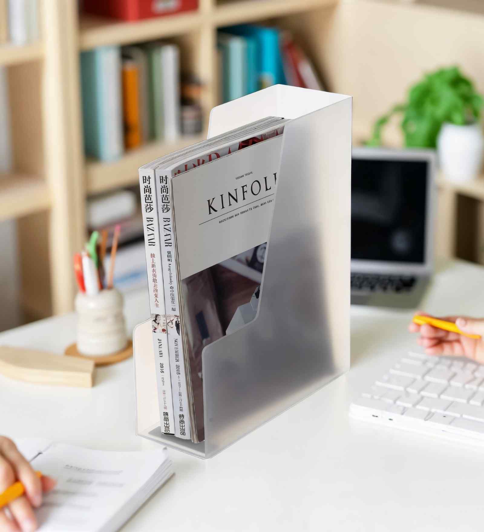 Frosted White Polypropylene File & Document Storage