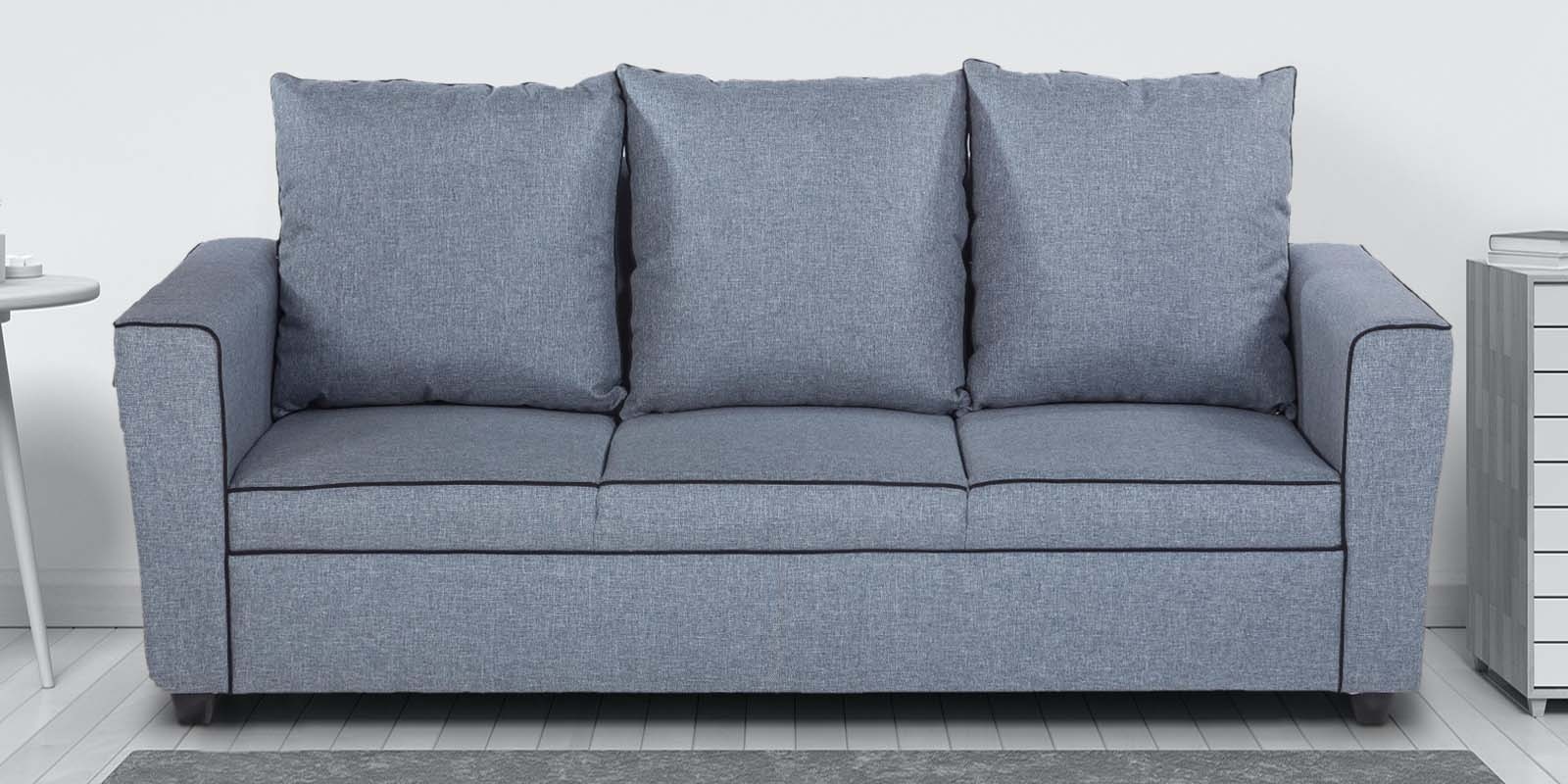 Fresno 3 Seater Sofa In Grey Colour Fresno 3 Seater Sofa In Grey Colour