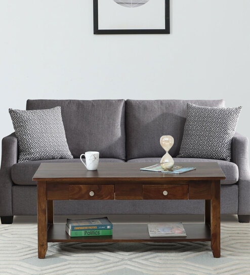 Francisco Sheesham Wood Coffee Table In Provincial Teak Finish