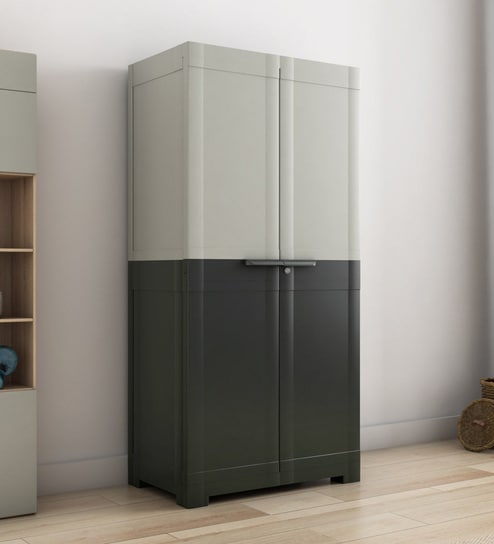 Freedom Plastic Storage Cabinet In Haze Grey Colour