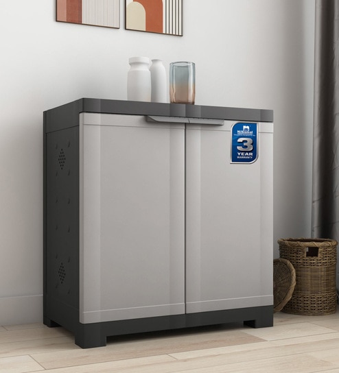 Freedom Shoe Rack Plastic Cabinet In Haze Grey Colour