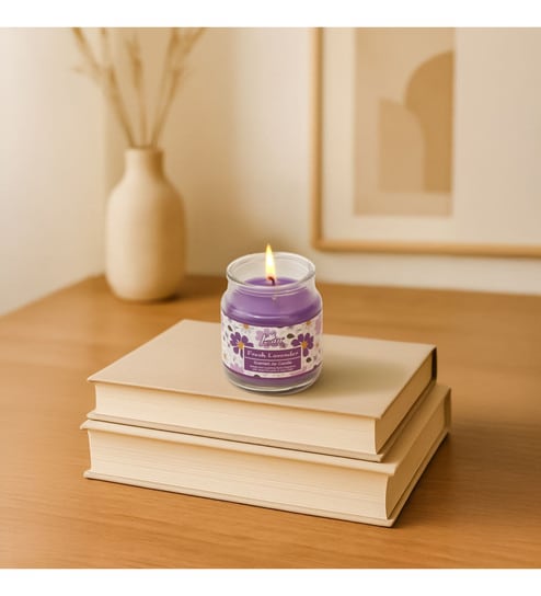 Fresh Lavender Jar Candle with Lid (85 gms)