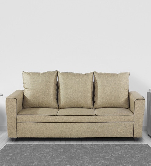 Fresno 3 Seater Sofa In Beige Colour