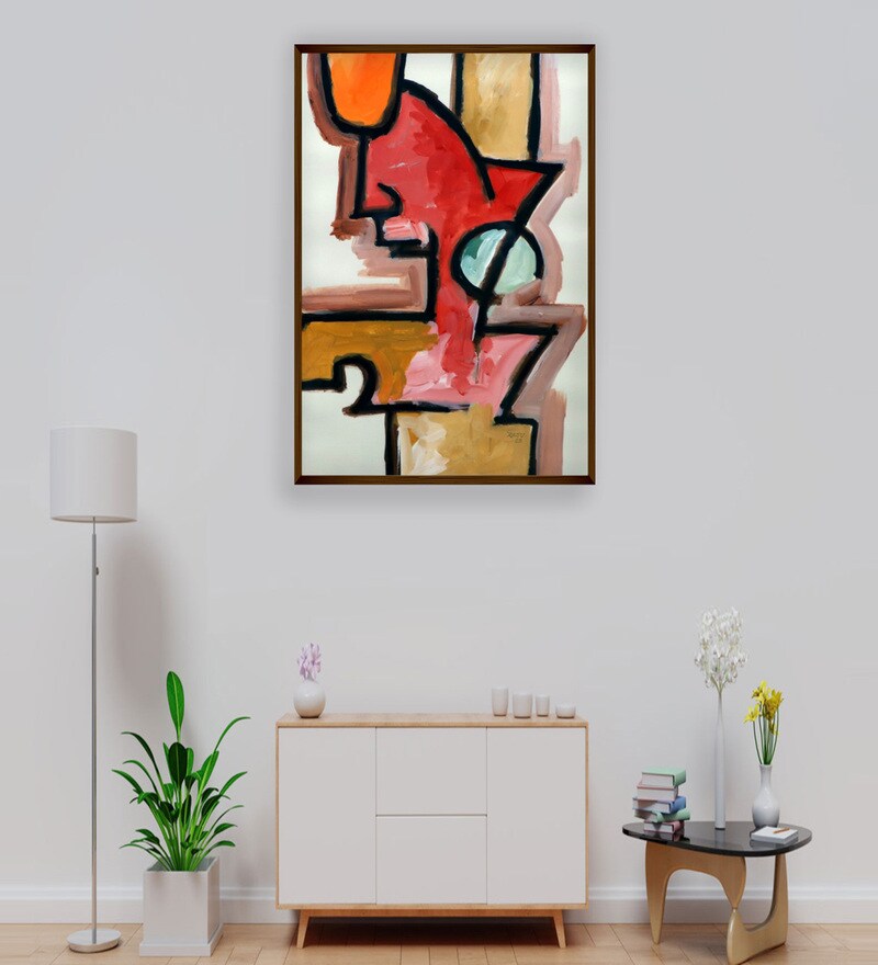 Buy Framed Canvas Abstract Painting (16X18 Inches) By The Art House