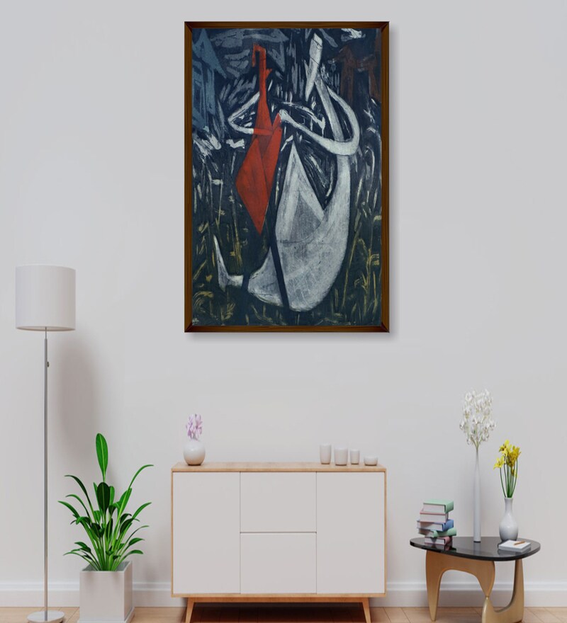 Buy Framed Canvas Abstract Painting (16X18 Inches) By The Art House