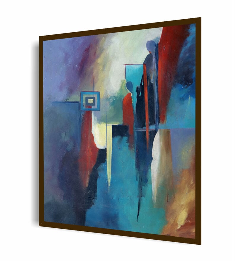 Buy Framed Canvas Abstract Painting (16X18 Inches) By The Art House ...