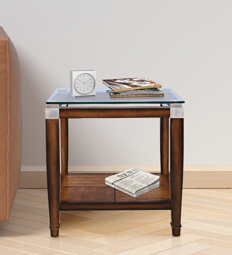 Buy Franklin Glass Top End Table By Hometown Online Contemporary