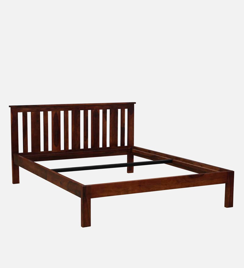 Buy Freya Sheesham Wood King Size Bed In Honey Oak Finish By Woodsworth