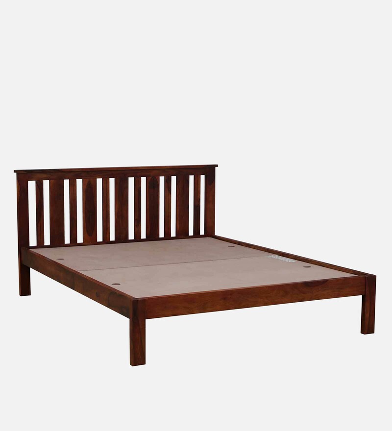 Buy Freya Sheesham Wood King Size Bed In Honey Oak Finish By Woodsworth