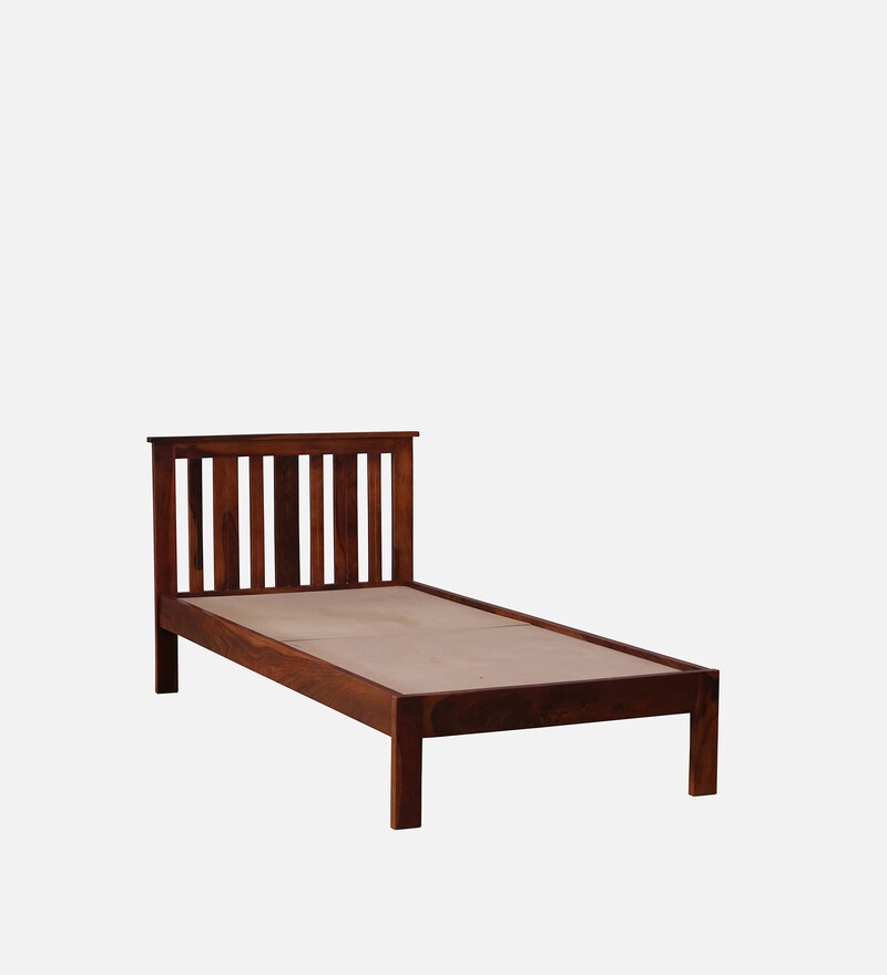 Buy Freya Sheesham Wood Single Bed In Honey Oak Finish Online Mission