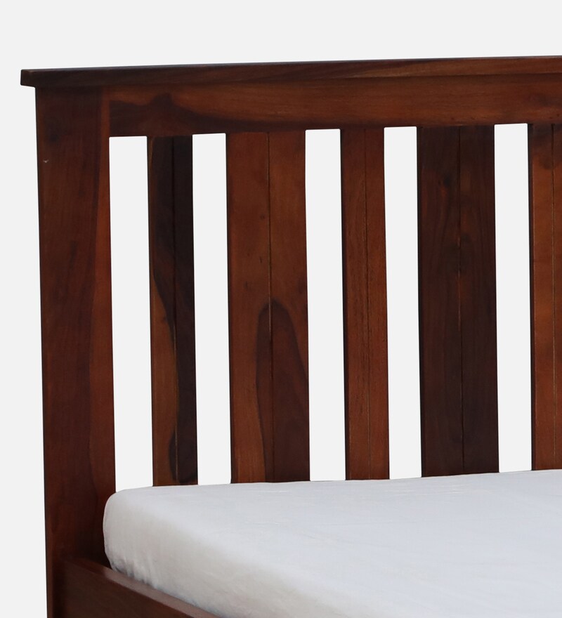 Buy Freya Sheesham Wood Single Bed In Honey Oak Finish Online Mission