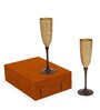 Frado 180ml Gold & Black (Set of 2) Brass Champagne Glass
