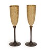 Frado 180ml Gold & Black (Set of 2) Brass Champagne Glass