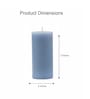 Set of Blue Fragranced Pillar Soy Candles Ocean Scented