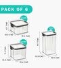 Frame-Up Containers 6pcs Set (460Ml x 3, 700ML x 2, 1300ML x 1)