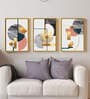 Framed Abstract Marbling Geometry Canvas Art Painting Prints Modern Wall Decorative Framed