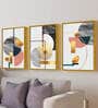 Framed Abstract Marbling Geometry Canvas Art Painting Prints Modern Wall Decorative Framed