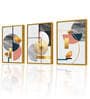 Framed Abstract Marbling Geometry Canvas Art Painting Prints Modern Wall Decorative Framed