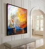 Daphne Multicolour Canvas Framed Abstract Art Print