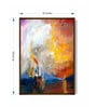 Daphne Multicolour Canvas Framed Abstract Art Print