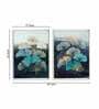 Multicolour Canvas Framed Floral Art Print Set of 2