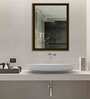 Framed Rectangular Wall Mirror In Brown