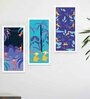 Framed Wall Art Print, Printed Cartoon Poster for Wall Decoration (Set Of 3, 8x18 Inch Each)
