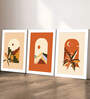 Framed Wall Hanging Art Prints Sun, Moon with Mountains Landscape For Home Decor