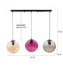 Venus Frances Multicolour Glass and Metal Cluster Hanging Light