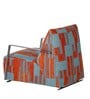 Francesca Upholstered Fabric Lounge Chair in Orange and Grey Colour