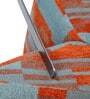 Francesca Upholstered Fabric Lounge Chair in Orange and Grey Colour