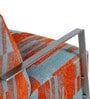 Francesca Upholstered Fabric Lounge Chair in Orange and Grey Colour
