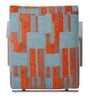 Francesca Upholstered Fabric Lounge Chair in Orange and Grey Colour