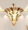 Francies Smart LED Chandelier | Crystal Feather Tiered Design | App Control & Voice Assist | Alexa & Google Compatible | 3 Color Modes | Gold Aluminium for Living Room, Bedroom & Dining