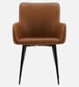 Francis Velvet Fabric Arm Chair In Brown Color