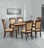 Francisco 6 Seater Dining Set in Walnut Colour