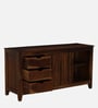 Francisco Sheesham Wood Sliding Door Sideboard In Scratch Resistant Provincial Teak Finish