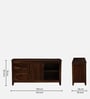Francisco Sheesham Wood Sliding Door Sideboard In Scratch Resistant Provincial Teak Finish