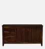 Francisco Sheesham Wood Sliding Door Sideboard In Scratch Resistant Provincial Teak Finish