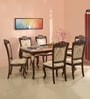 Francisco 6 Seater Dining Set in Walnut Colour