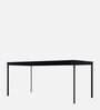 Franky Metal 6 Seater Dining Table In Black Colour