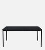 Franky Metal 6 Seater Dining Table In Black Colour